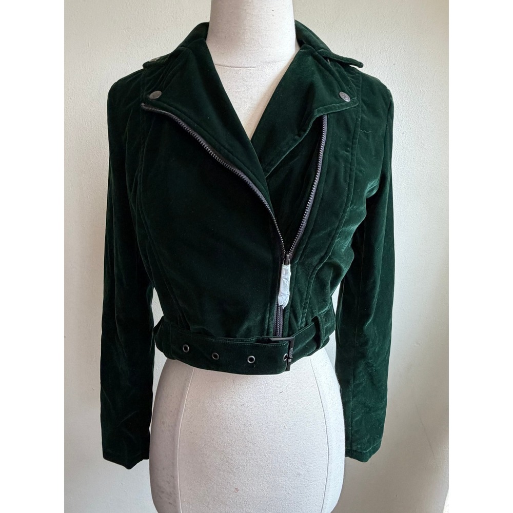 Killstar emerald goddes biker motto jacket velvet